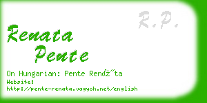 renata pente business card